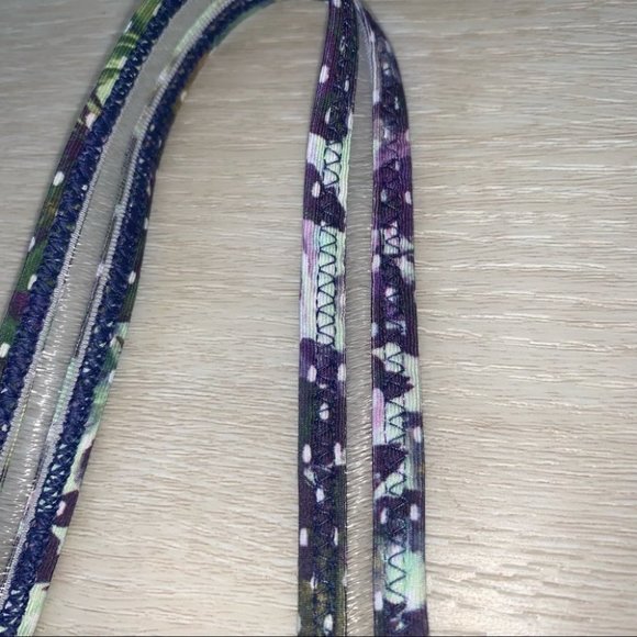 Lululemon Sports Bra Women’s Size 4 US Purple Green Floral Dotted “Straight Up” - Picture 11 of 12